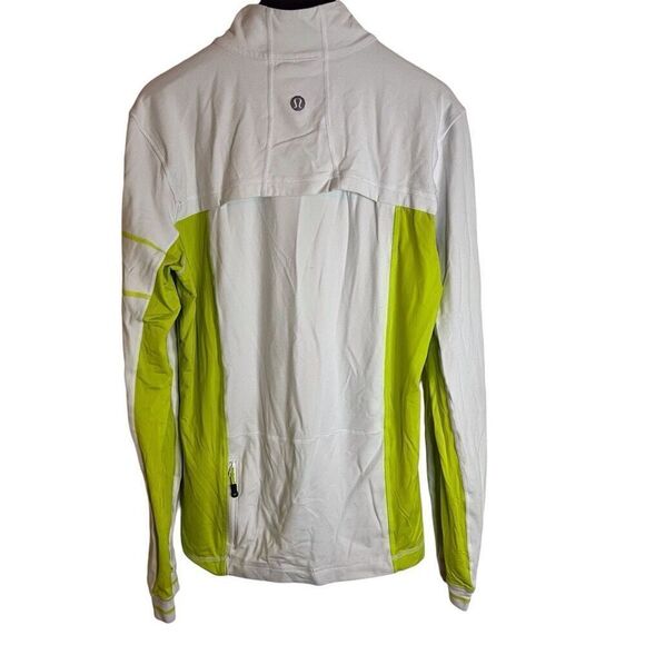Lululemon Mens Athletic Jacket Lime Green White Size‎ Medium Active Outdoorwear - Picture 2 of 7
